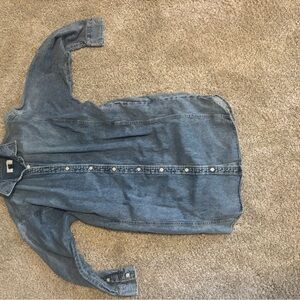 Blue Denim Button-Up Dress